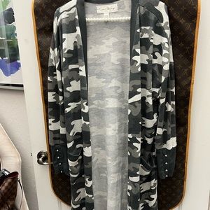 French laundry camo cardigan